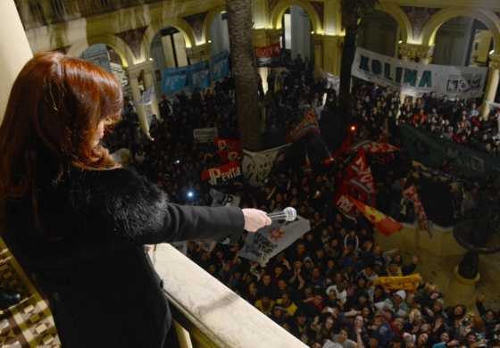 CFK le habló a la militancia