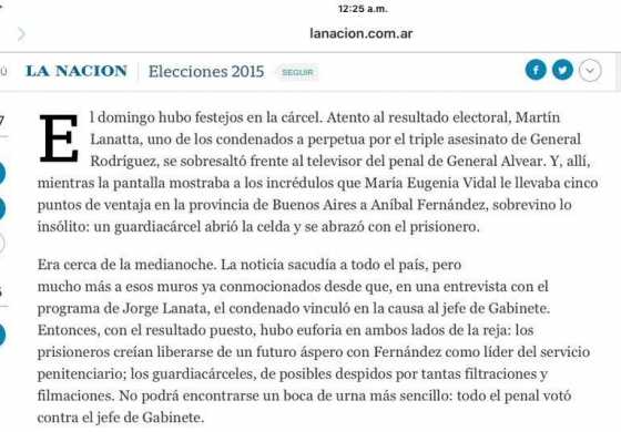 Fuga de los condenados por el Triple Crimen: Desde el FPV reflotan una llamativa nota del diario "La Nación"