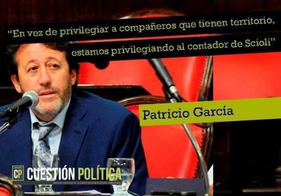 "En vez de privilegiar a compañeros que tienen territorio, estamos privilegiando al contador de Scioli"