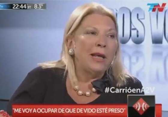 Carrió adelantó que presentó una denuncia contra Scioli y aseguró que De Vido "va a terminar preso" 