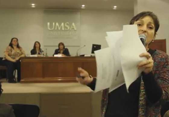  Razzari en la UMSA pidió para que haya una mujer con perspectiva de género en la Justicia