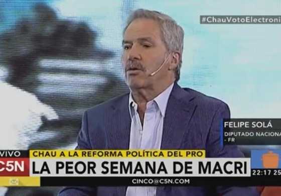 Solá pasó por C5N y vertió críticas a Macri