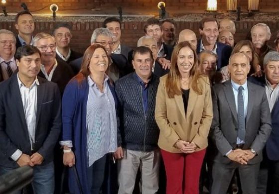 Gatica y Silvestre en la presentación de Juntos por el Cambio