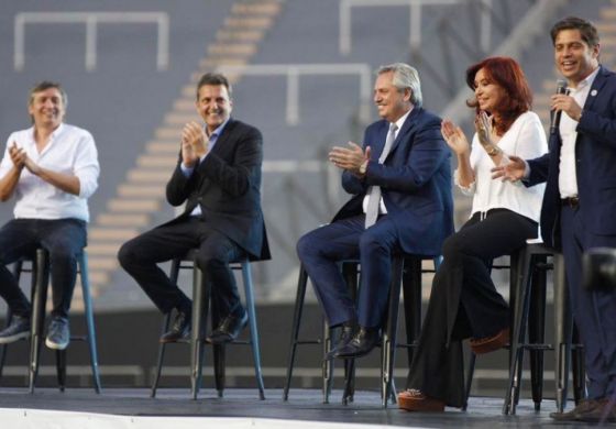 Alberto, Cristina, Kicillof y Massa encabezan el Plenario del Frente de Todos de la provincia de Buenos Aires 