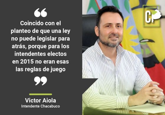 "Coincido con el planteo de que una ley no puede legislar para atrás, porque para los intendentes electos en 2015 no eran esas las reglas de juego"