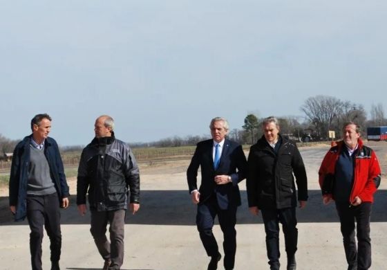 Alberto Fernández y Gabriel Katopodis recorrieron los avances de una obra clave para la Cuarta