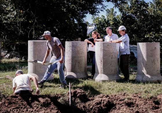  Flexas puso en marcha una obra clave para evitar los anegamientos en Los Toldos